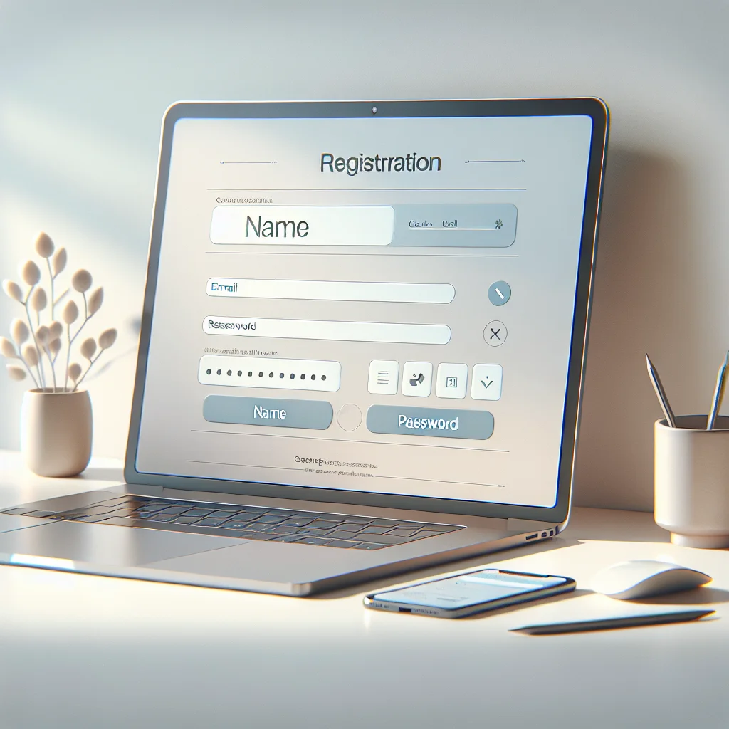 Exemplo do formulário de registro da okbet